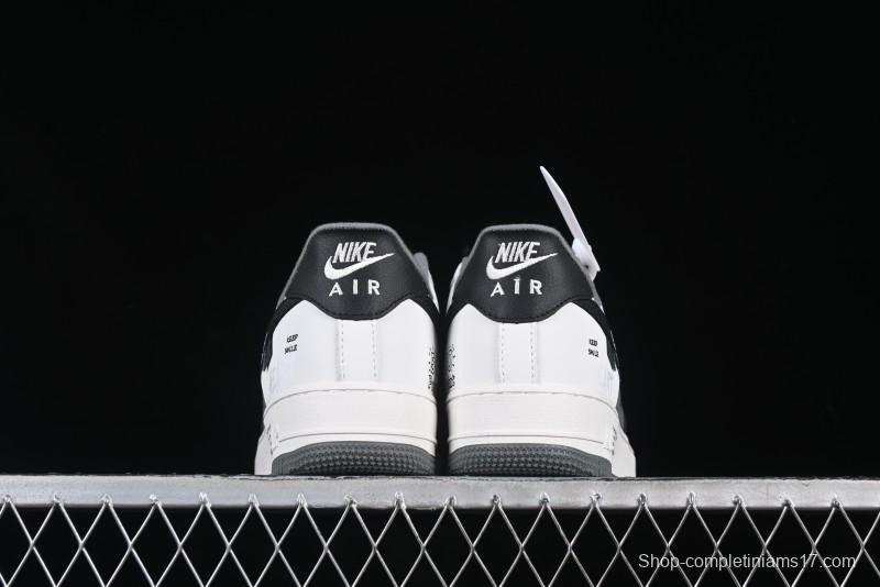 Nike Air Force 1 MVP "Rock Plan" Custom Edition - Black & White