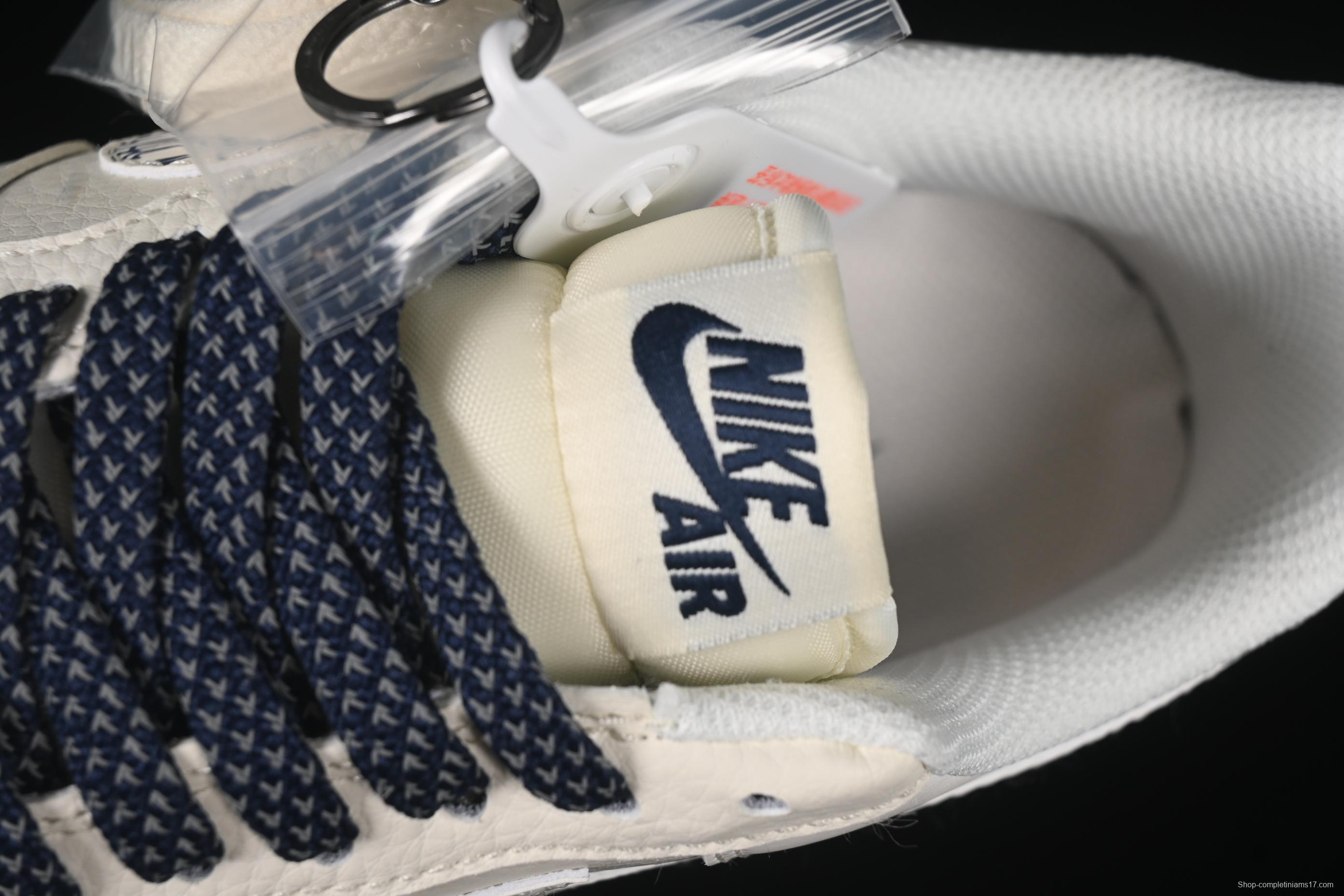 Nike Air Force 1'07 Low Collaboration Sneakers in Dark Blue with Mini Swoosh Logo - HH7518-047