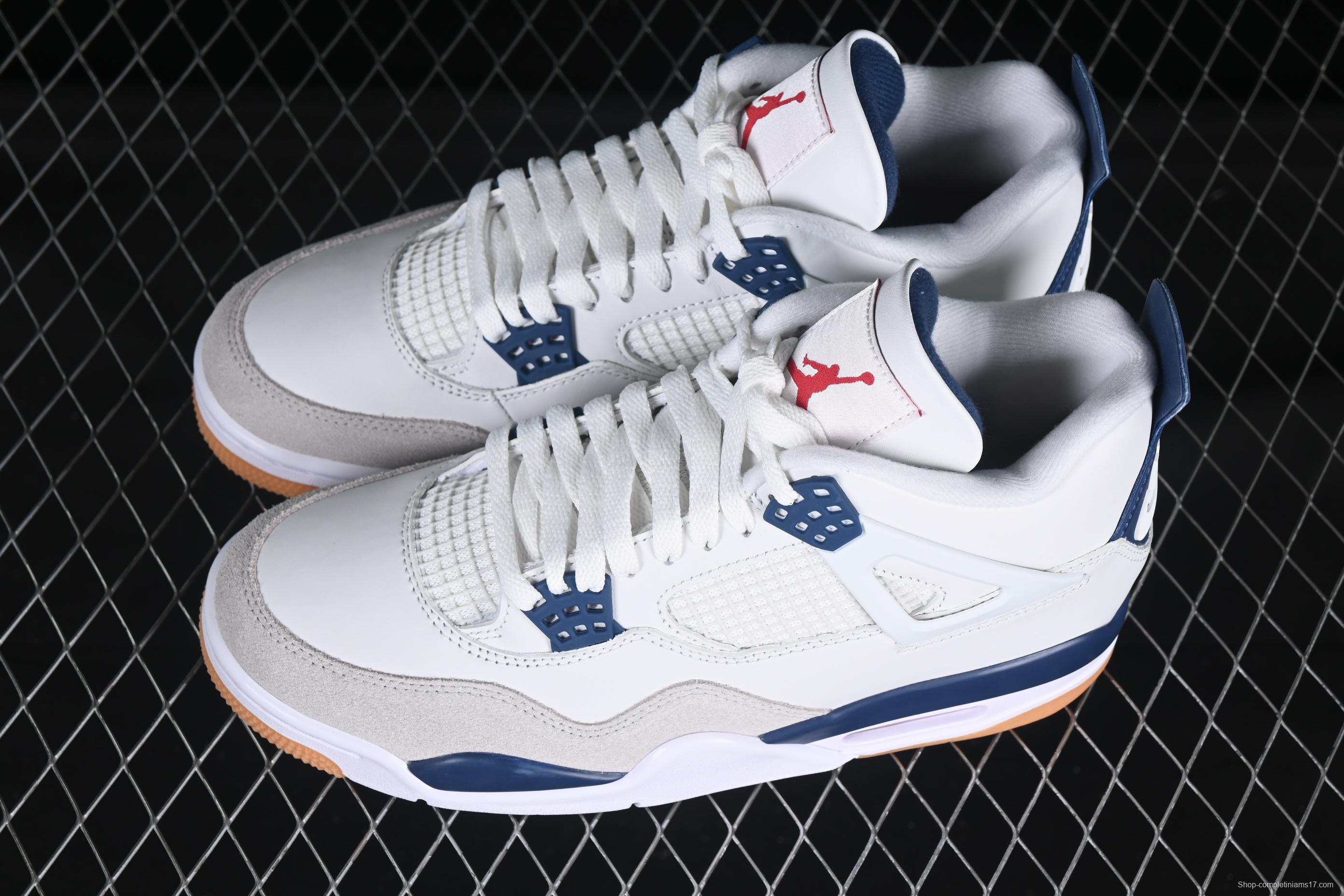 Nike Air Jordan 4 Retro SB x Navy Blue White - DR5415-100