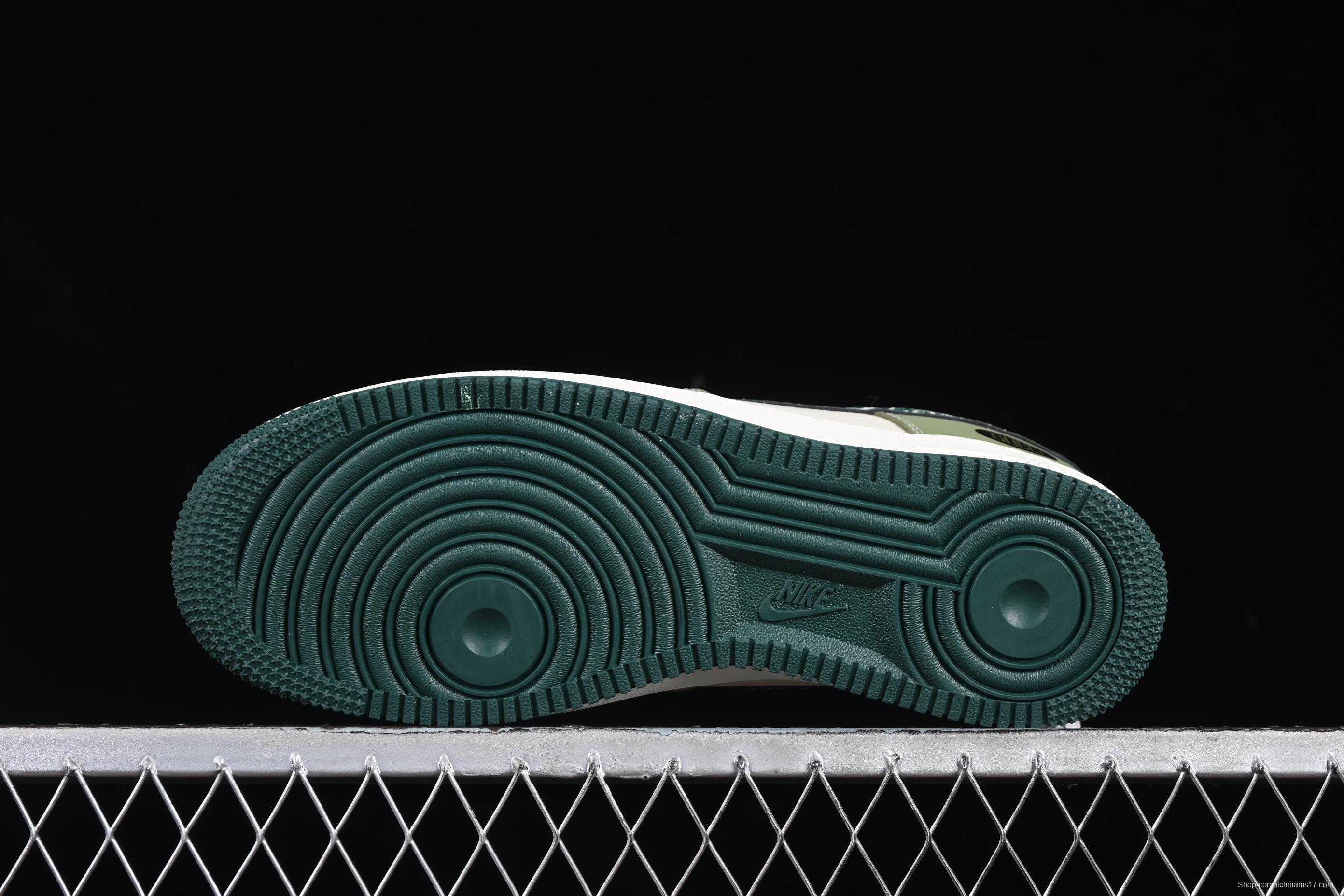Nike Air Force 1'07 Low Gucci Collaboration Green Paisley Swoosh Casual Sneakers - KK1988-063
