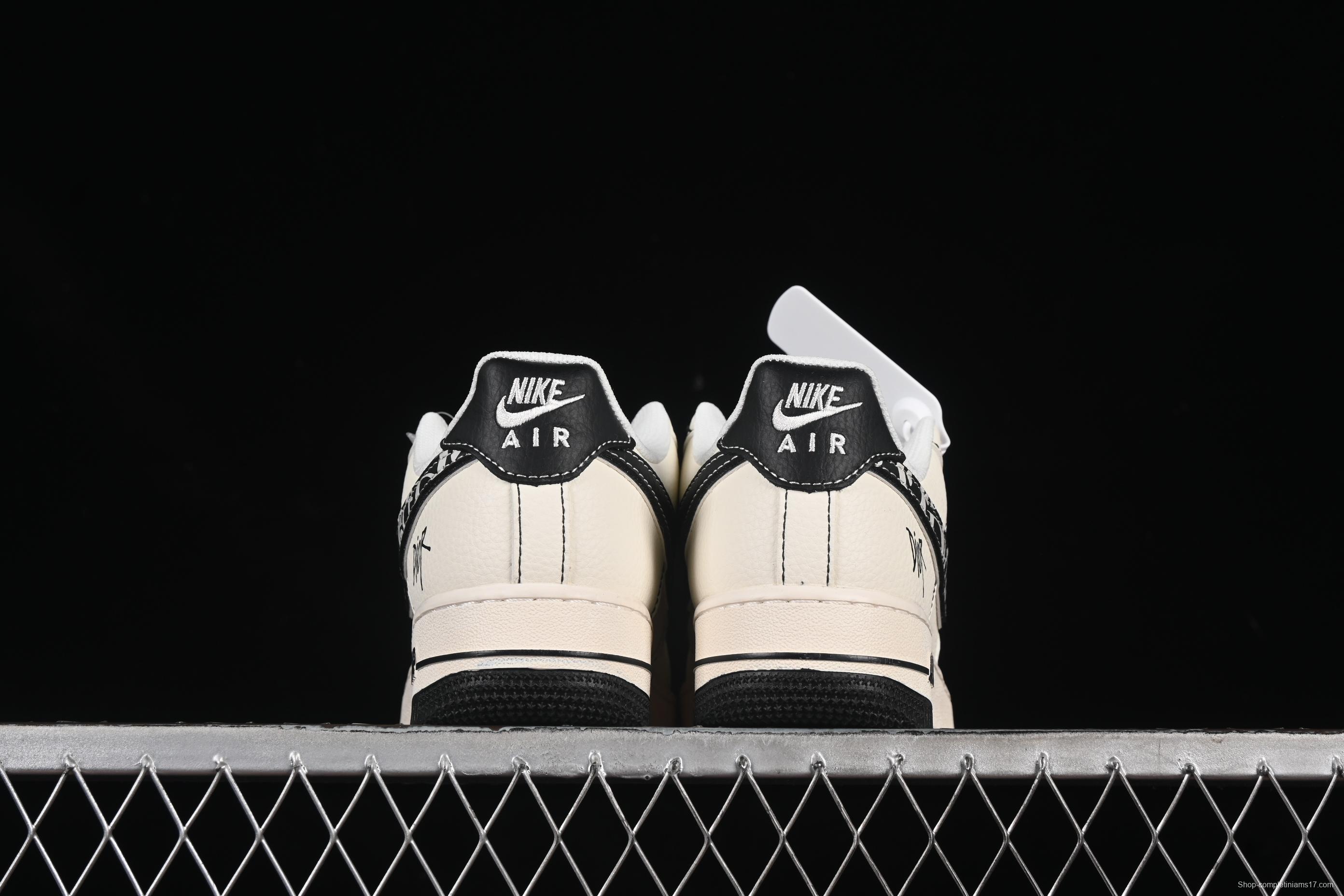 Nike Air Force 1 '07 Low Dior Collaboration Two-Tone Dior Swoosh Casual Sneakers - XS1958-544