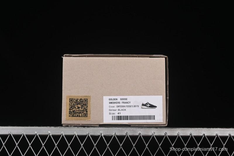 Golden Goose Marathon Comfortable Low-Top Lifestyle Sneakers in White Black - H8D4