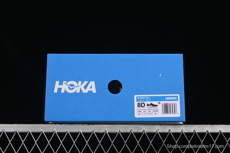 HOKA ONE ONE Rincon 4 Lightweight Breathable Knit Running Shoes - 1155131 BWHT