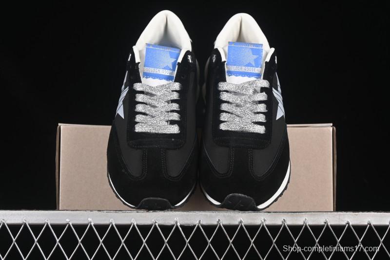 Golden Goose Marathon Comfortable Low-Top Lifestyle Sneakers in White Black - H8D4