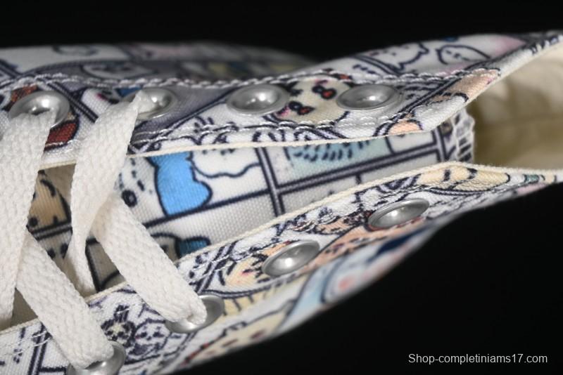 Converse Chiikawa x Converse All Star CM Hi Usagi Emoji Collaboration High Top Casual Sneakers - 1SE426