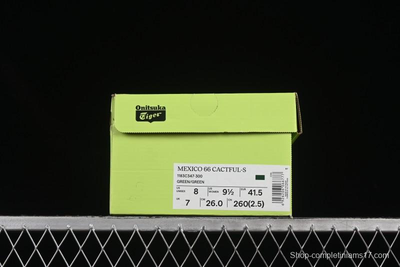 Onitsuka Tiger Mexico 66 Cactful-S Low-Top Leather Sneakers in Pastel Colorway - 1183C347-300