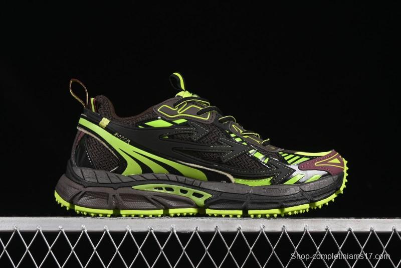 Off-White Be Right Low-Top Lifestyle Sneakers in Black Green - X.E5