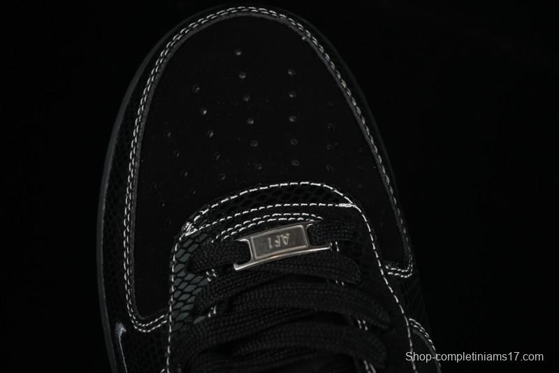 Nike Air Force 1'07 Low Lightning Collaboration Black Snake Scale Casual Sneakers - SC9207-529