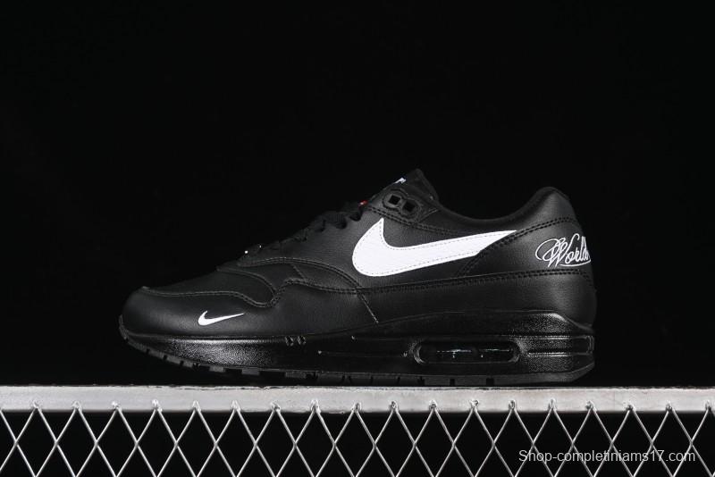 Nike Air Max 1 Retro Running Shoes with Half-Sole Air Cushion - HF8813-001