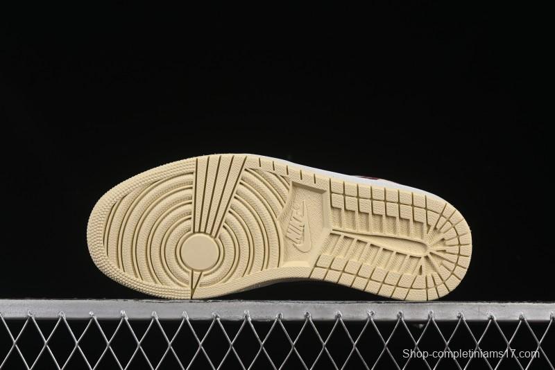 Nike Air Jordan 1 Low AJ1 Cream White Low-Top Casual Sneakers - HV6530-100