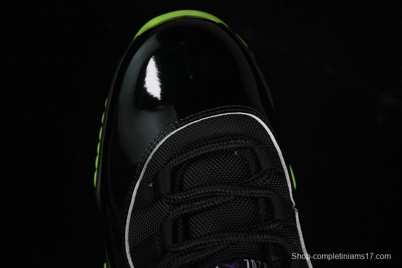 Nike Air Jordan 11 Retro CT8012-003 Basketball Shoes in Black & Guacamole Green