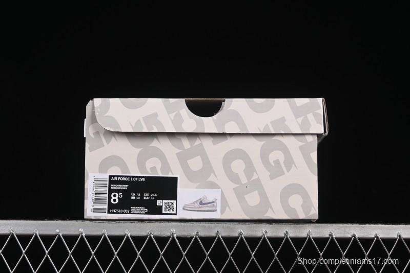 Nike Air Force 1 '07 Low The North Face x CDG Light Grey Swoosh Casual Sneakers - HH7518-052