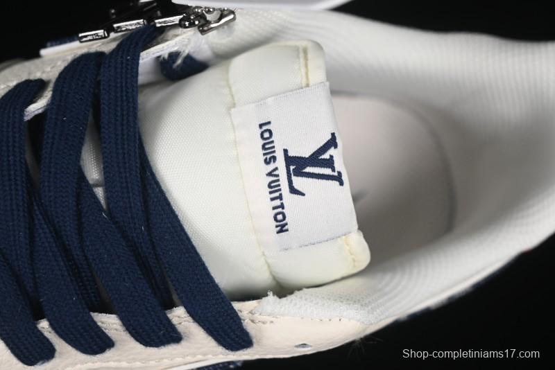 Nike Air Force 1'07 Low LV Collaboration Blue Denim Swoosh Casual Sneakers - XX3168-128