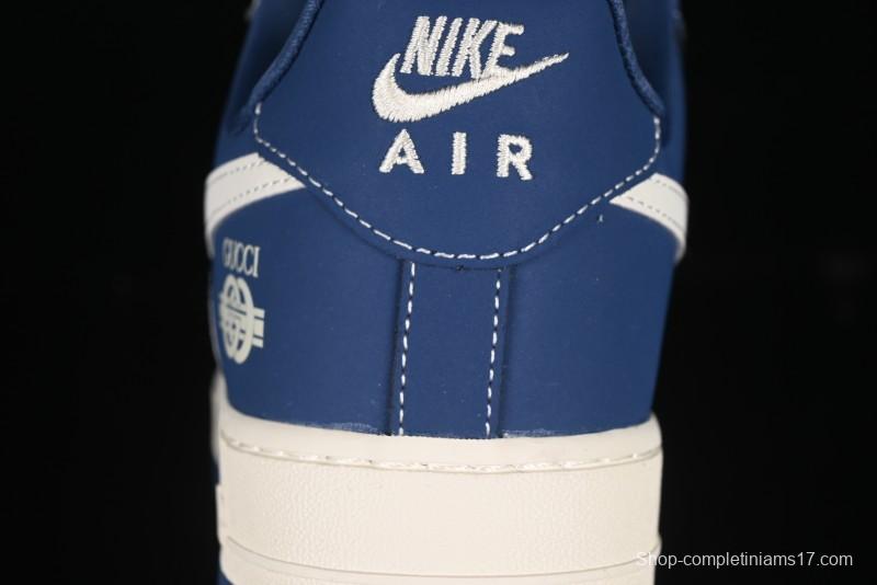 Nike Air Force 1'07 Low Gucci Collaboration Navy Blue Casual Sneakers - KK1988-085