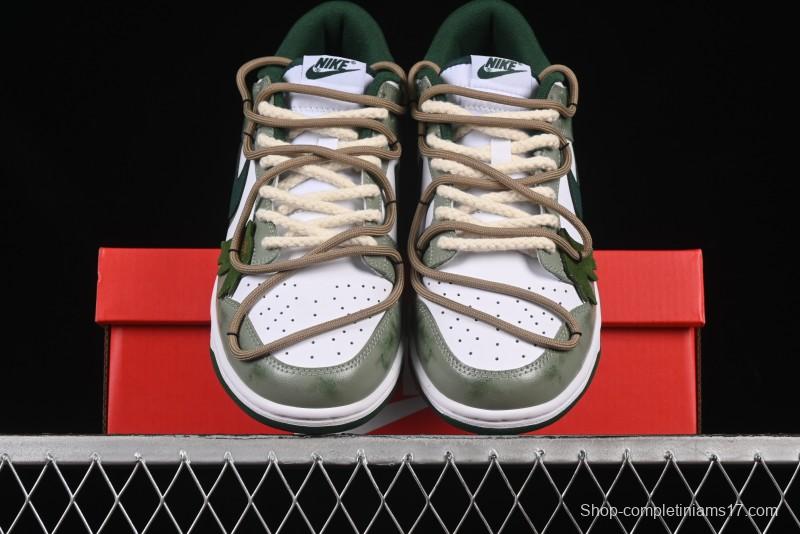 Nike Dunk Low Butterfly Bamboo Forest Green Low-Top Casual Sneakers - DD1391-101