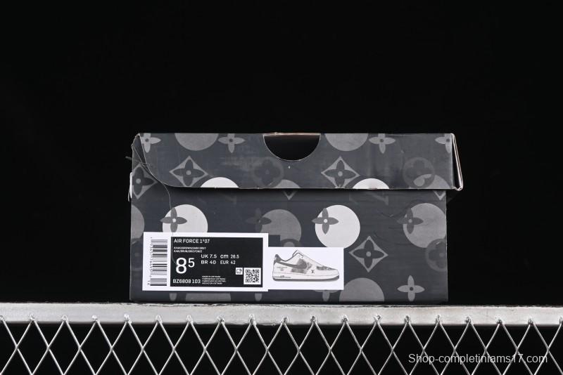 Nike Air Force 1 '07 Low LV Collaboration Cream Black Casual Sneakers - BZ6808-103