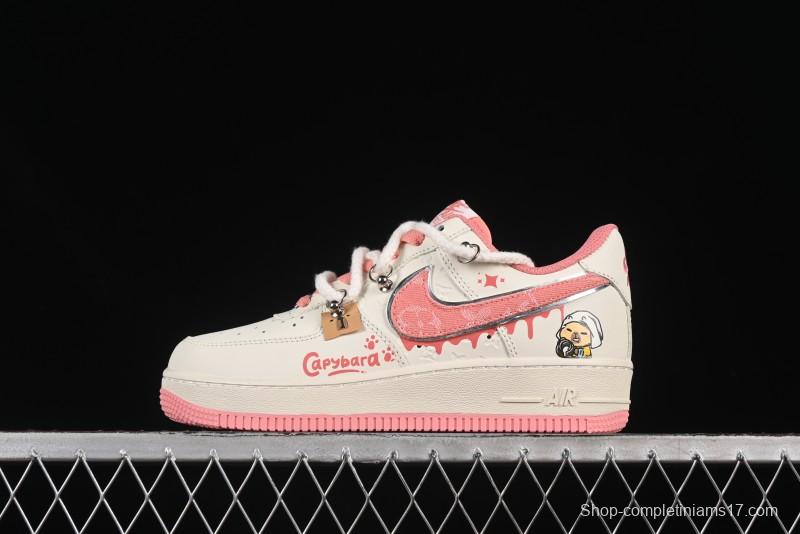 Nike Air Force 1'07 Low x Capybara "Pour milkBape" Casual Sneakers - LV0506-880