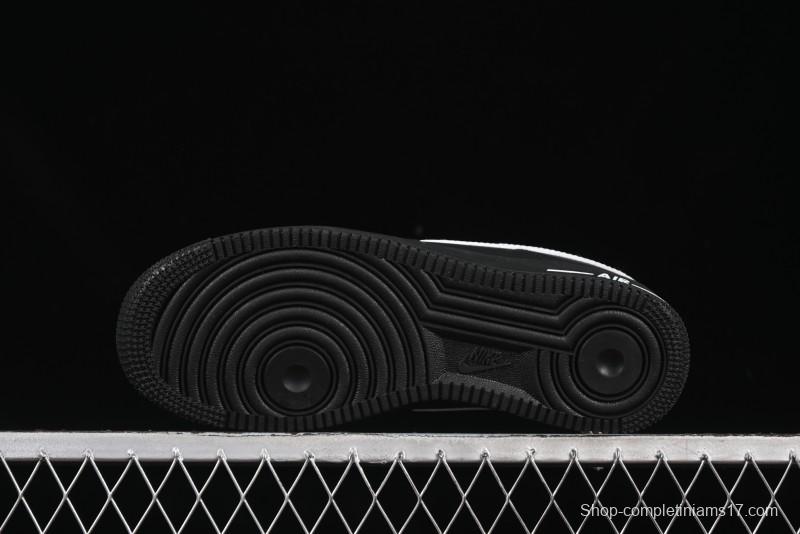 Nike Air Force 1 '07 Low Casual Sneakers in Black & White with Hemp Rope Detailing - ZH0316-073