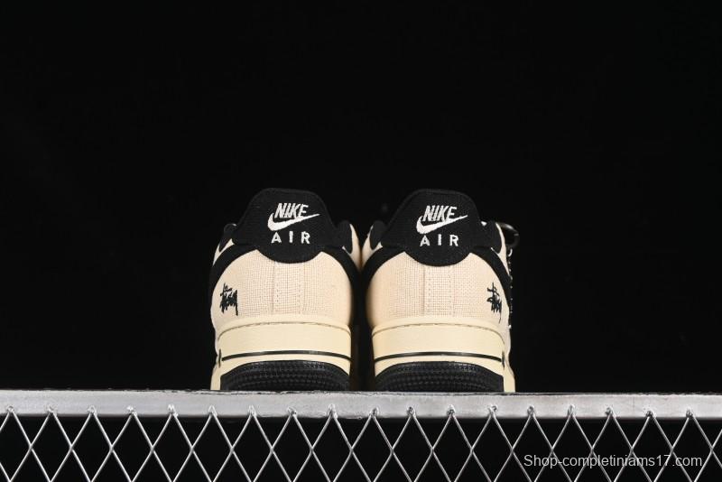 Nike Air Force 1 '07 Low Stussy Collaboration Hemp Low-Top Casual Sneakers - XX3168-153