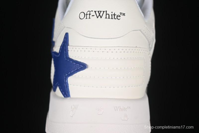 Off-White Out Of Office Low-Top Fashion Sneakers White Blue Star - AJD4