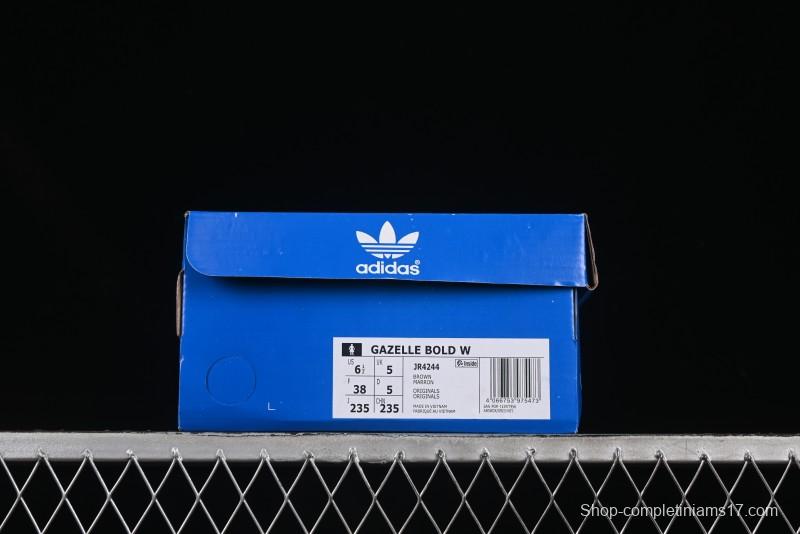 Adidas Originals Gazelle Bold JR4244 Collaboration Low-Top Platform Sneakers with Slip-Resistant Durable Sole