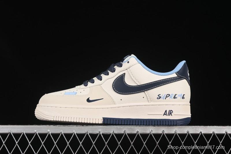 Nike Air Force 1 '07 Low Supreme Collaboration Dual-Tone Blue Label Casual Sneakers - XS1958-565