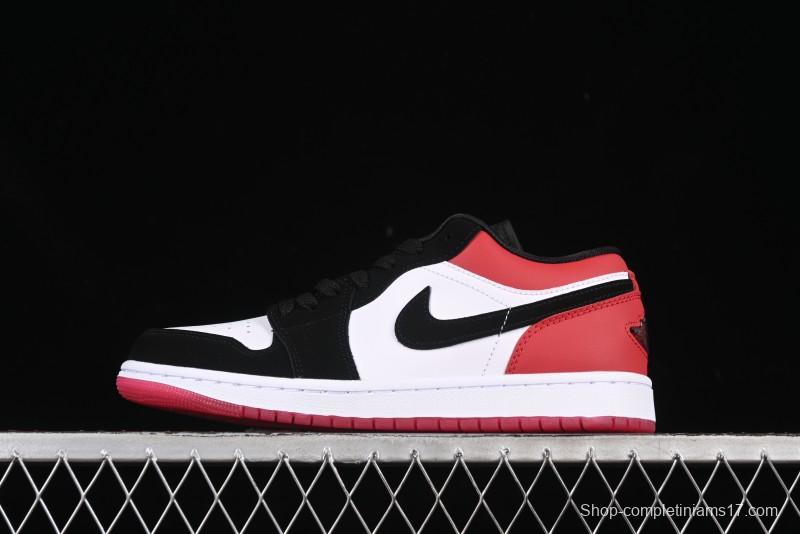 Nike Air Jordan 1 Low "White Black Gym Red" Retro Casual Sneakers - IB8971-106