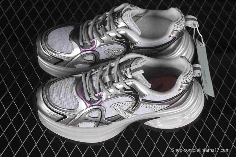 GG-CC 25ss New Platform Chunky Sneakers with 7CM Height Increase and Irregular Design - 668-2 Black