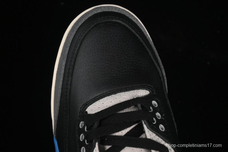 Nike Air Jordan 3 Retro OG Rare Air Sneakers with Small Reverse Swoosh - IB8967-004