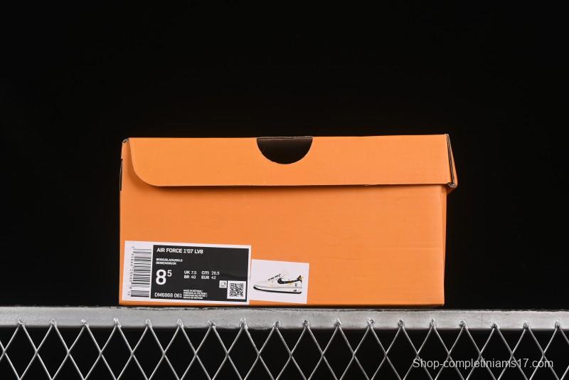 Nike Air Force 1 '07 Low LV Collaboration Blue Swoosh Drawstring Casual Sneakers - DM6868-061