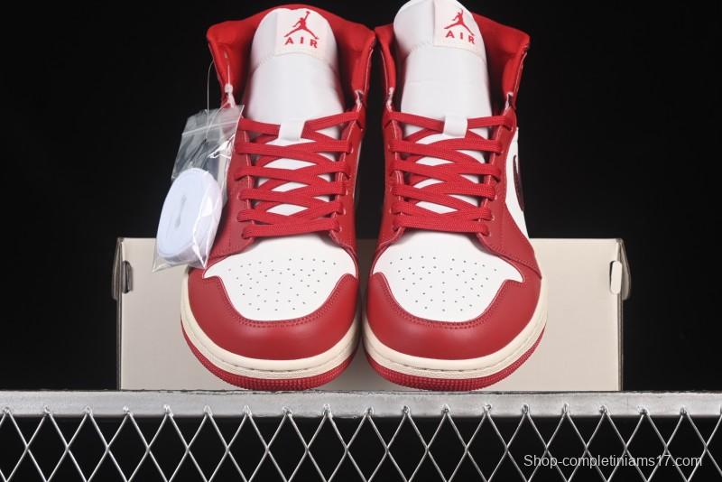 Nike Air Jordan 1 Mid AJ1 China Red Mid-Top Casual Sneakers - HJ9337-106