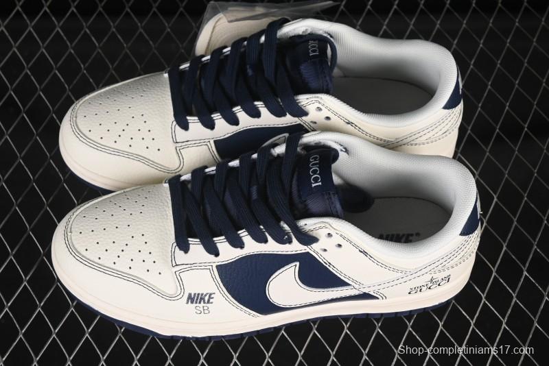 Nike SB Dunk Low Gucci Collaboration Anniversary Customized Low-Top Casual Skate Shoes - FC1688-227