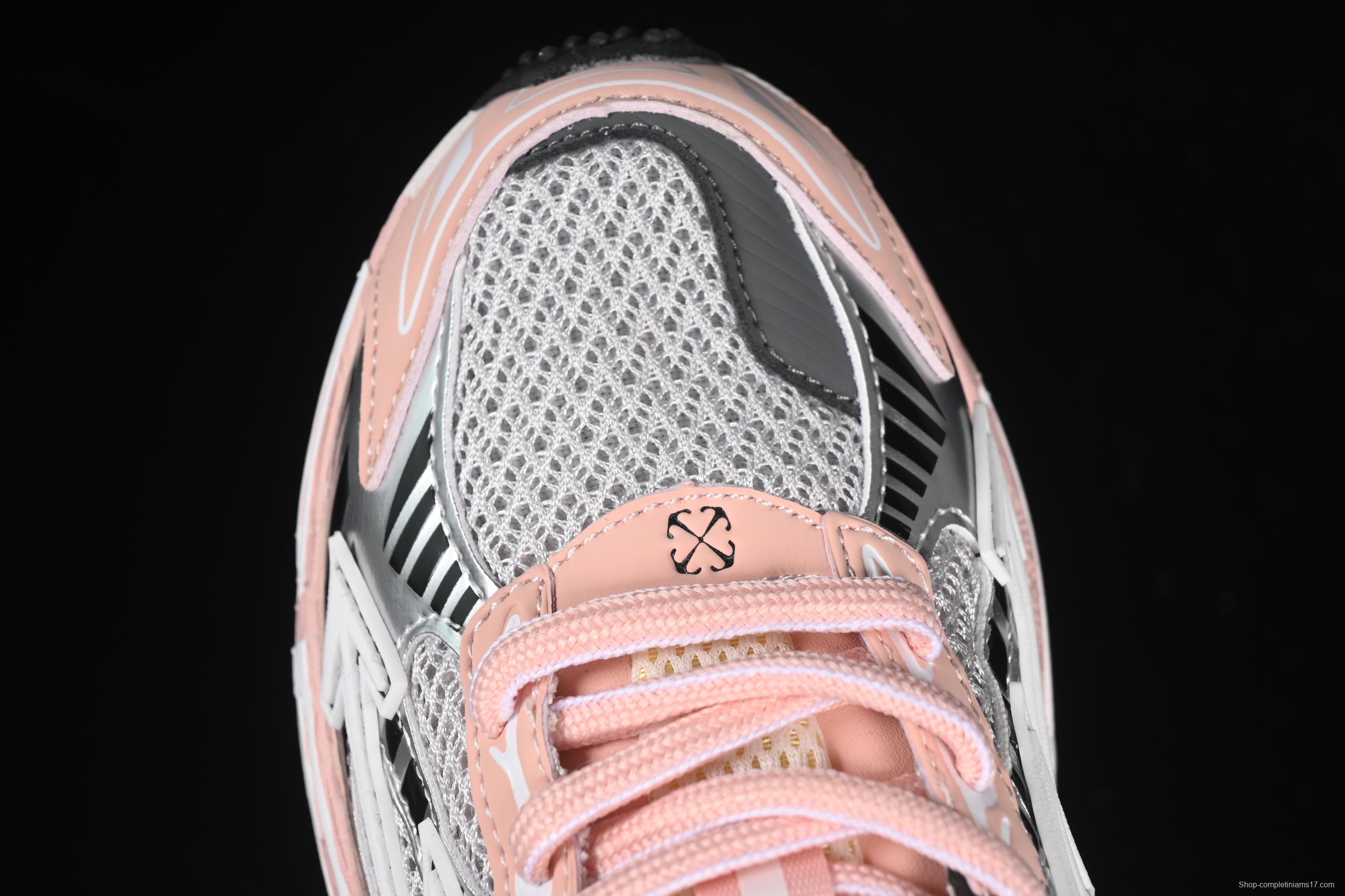 Off-White Be Right Low-Top Lifestyle Sneakers in Silver Pink - C.D4
