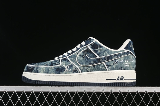 Nike Air Force 1 '07 Low LV Collaboration Blue Denim Casual Sneakers - SC9207-533