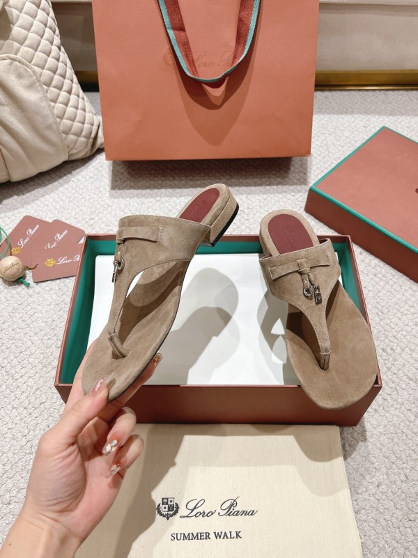 2025 Slippers Le Parmentier Brown Suede Slippers LY00250