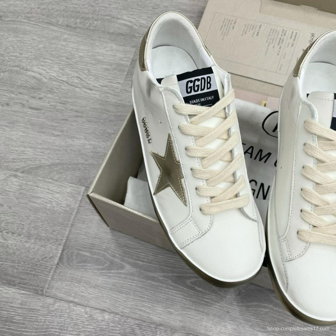 2025 Men GGDB White Beige Leather Sneakers
