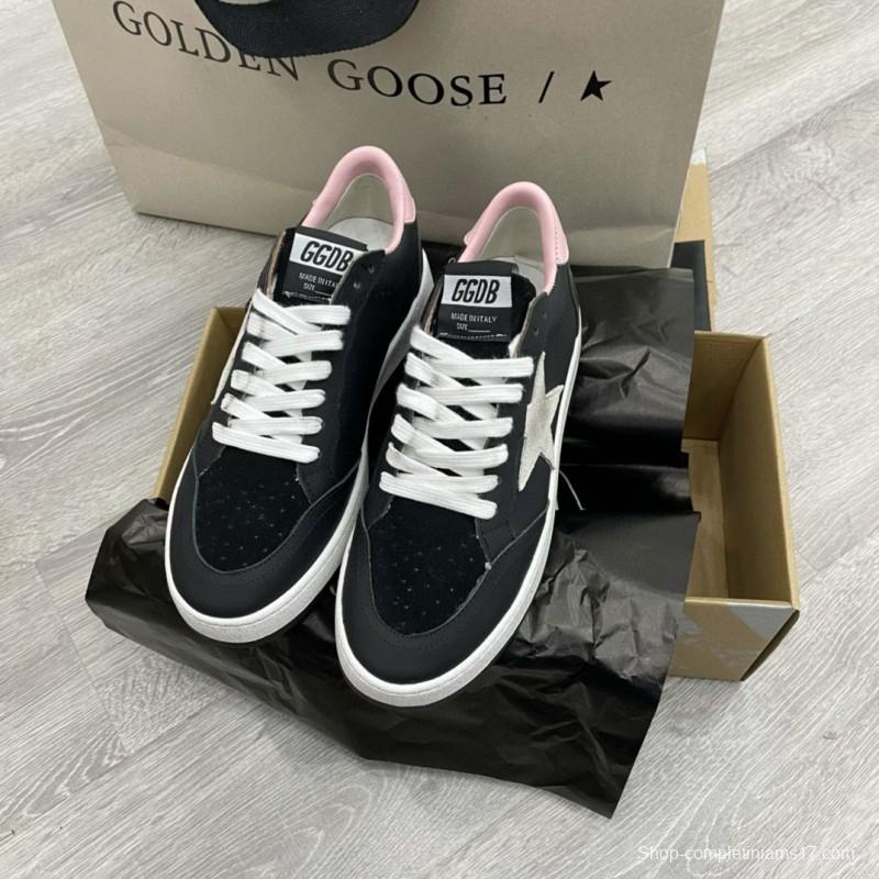 2024 Unisex GGDB Black Pink Leather Suede Sneakers MJ00260