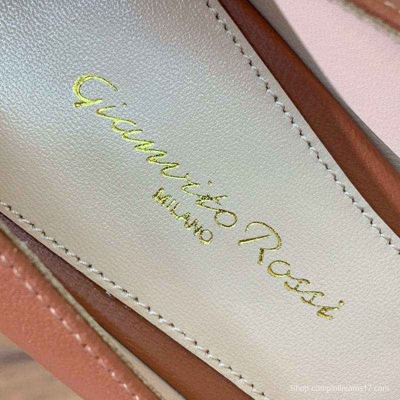 2025 Women Gianvito Rossi Brown Leather Heels KFY00300