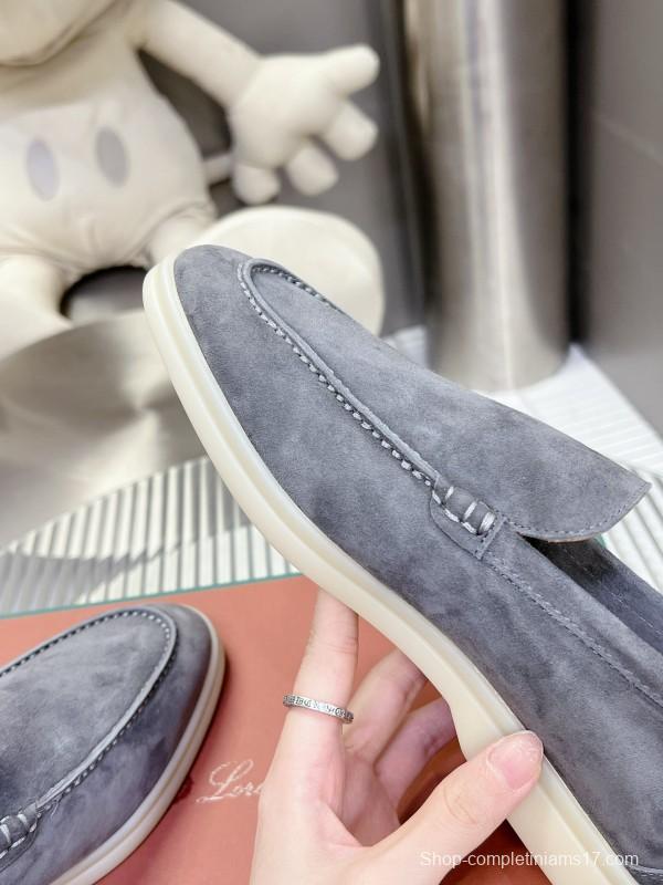 2025 Men LP Gray Suede Loafers LY00260