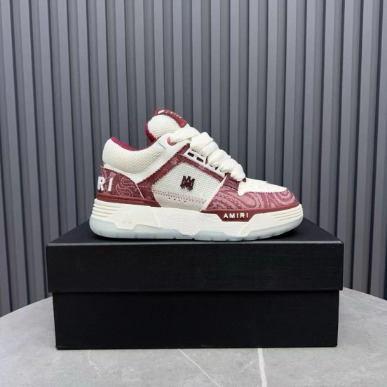 2024 Unisex Amiri White Red Leather Sneaker MJ00360