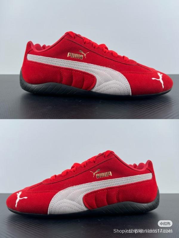 2025 Women Puma Red Suede Leather Sneakers KFY00260