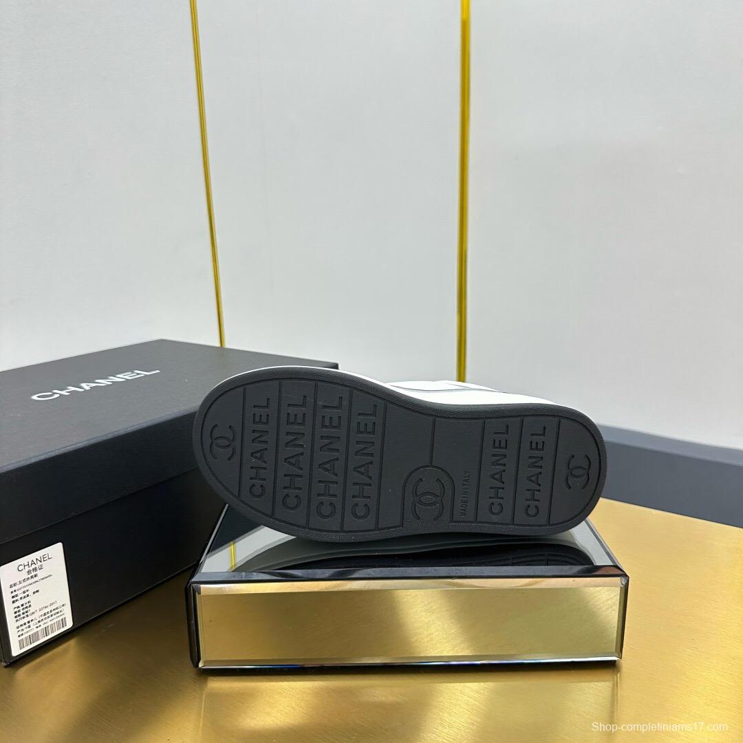 2025 Women Chanel White Silver Leather Mesh Sneakers