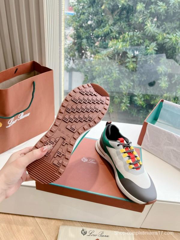 2024 Unisex Le Parmentier Green White Gray Knitted Casual Sneakers Top Version MJ00340