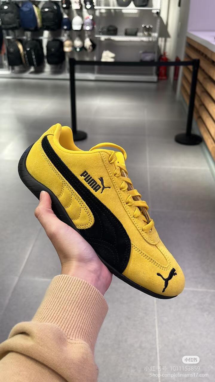 2025 Women Puma Yellow Suede Sneakers KFY00260