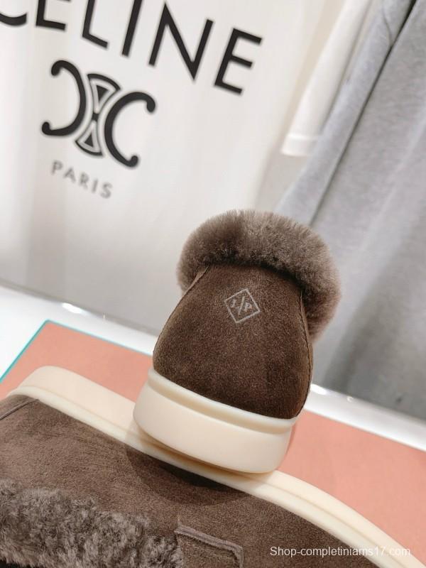 2024 Women Le Parmentier Brown Suede Shearling Loafer MJ00310