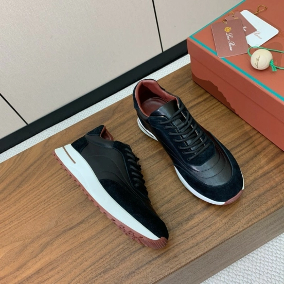 2025 Unisex Le Parmentier Black Brown Suede Leather Sneakers LY