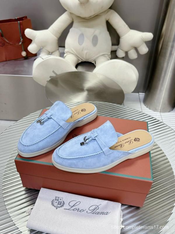 2024 Slippers LP Light Blue Suede Loafer MJ00270