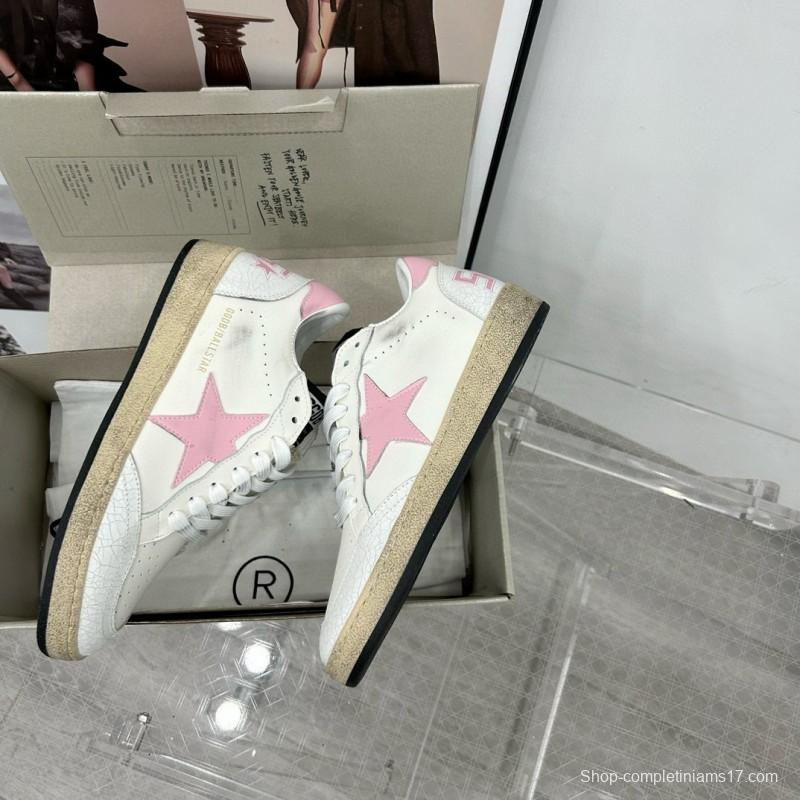 2024 Women GGDB White Pink Leather Sneakers MJ00260
