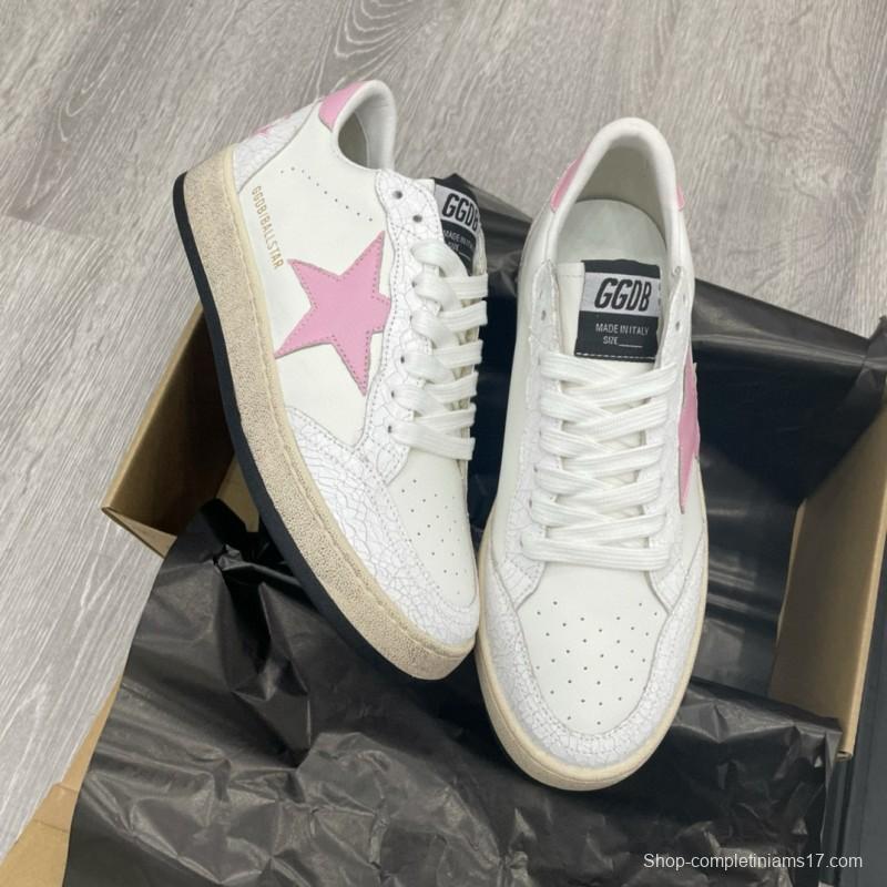 2024 Unisex GGDB White Pink Leather Sneakers MJ00260