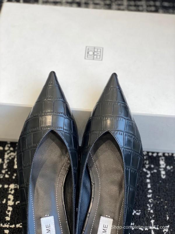 2025 Women Toteme Black Leather Mules